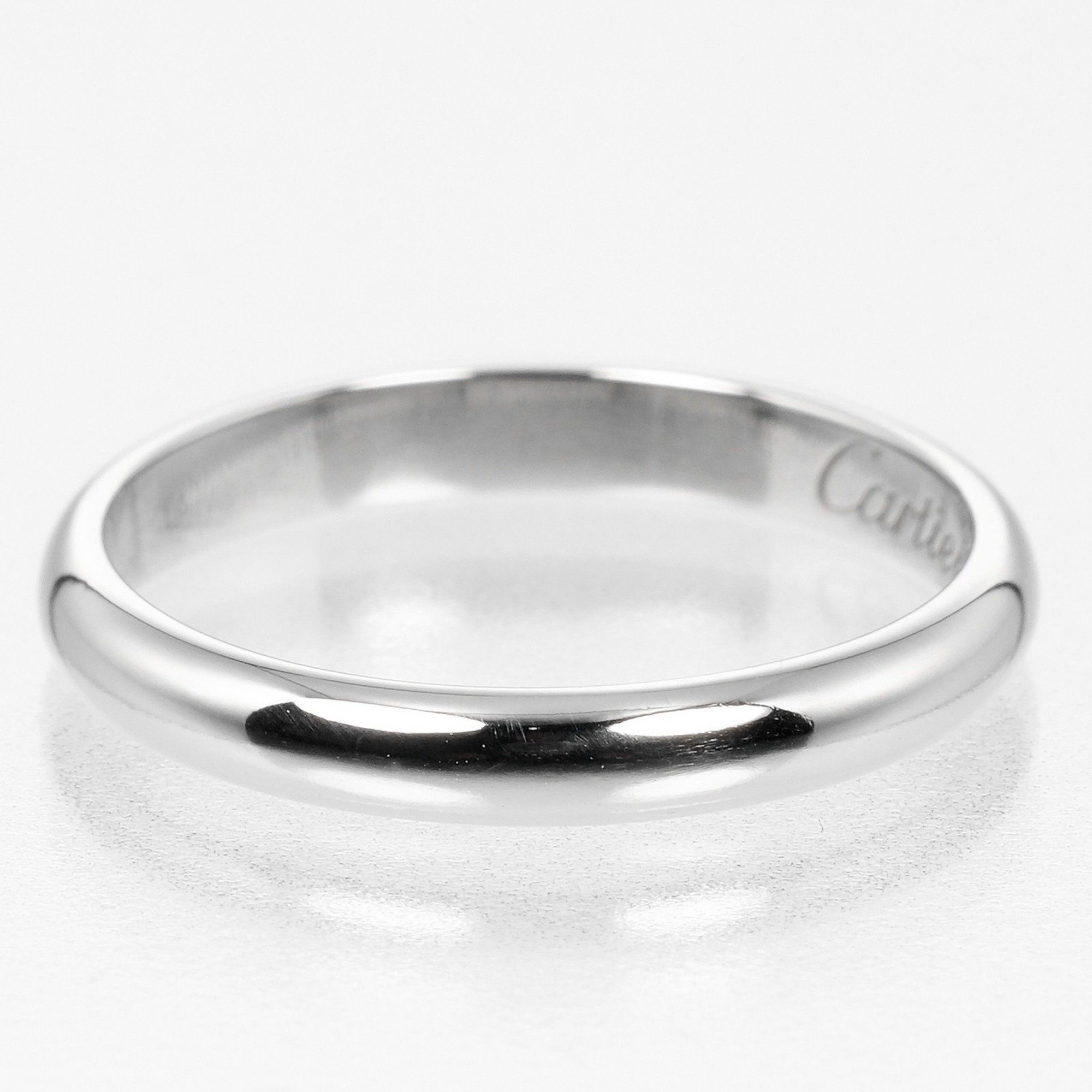 Cartier 1895 Wedding Ring Size 7 Pt950 Platinum Approx. 2.58g