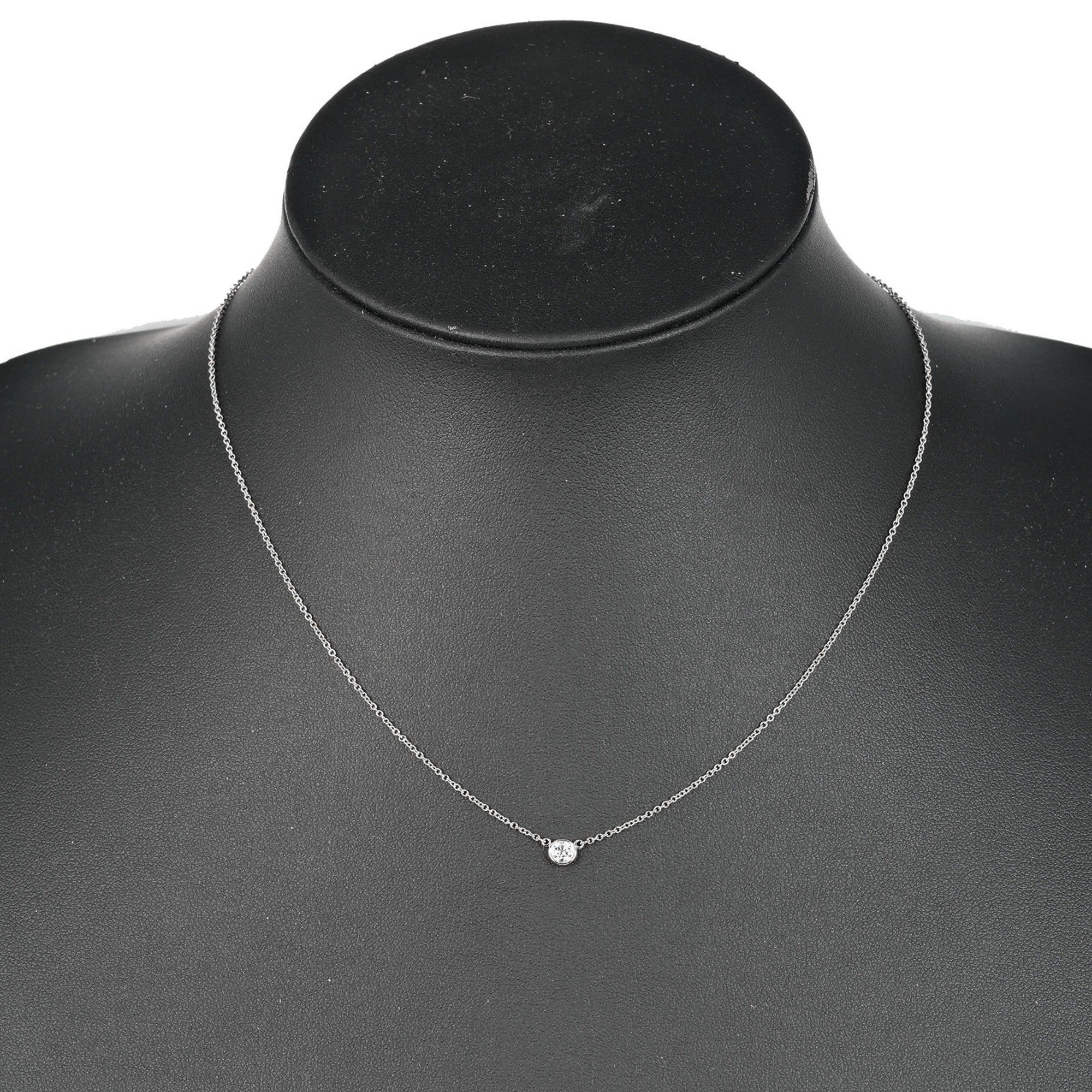 Tiffany TIFFANY & Co. By the Yard Necklace Top width 3.9mm Pt950 Platinum Diamond Approx. 2.4g