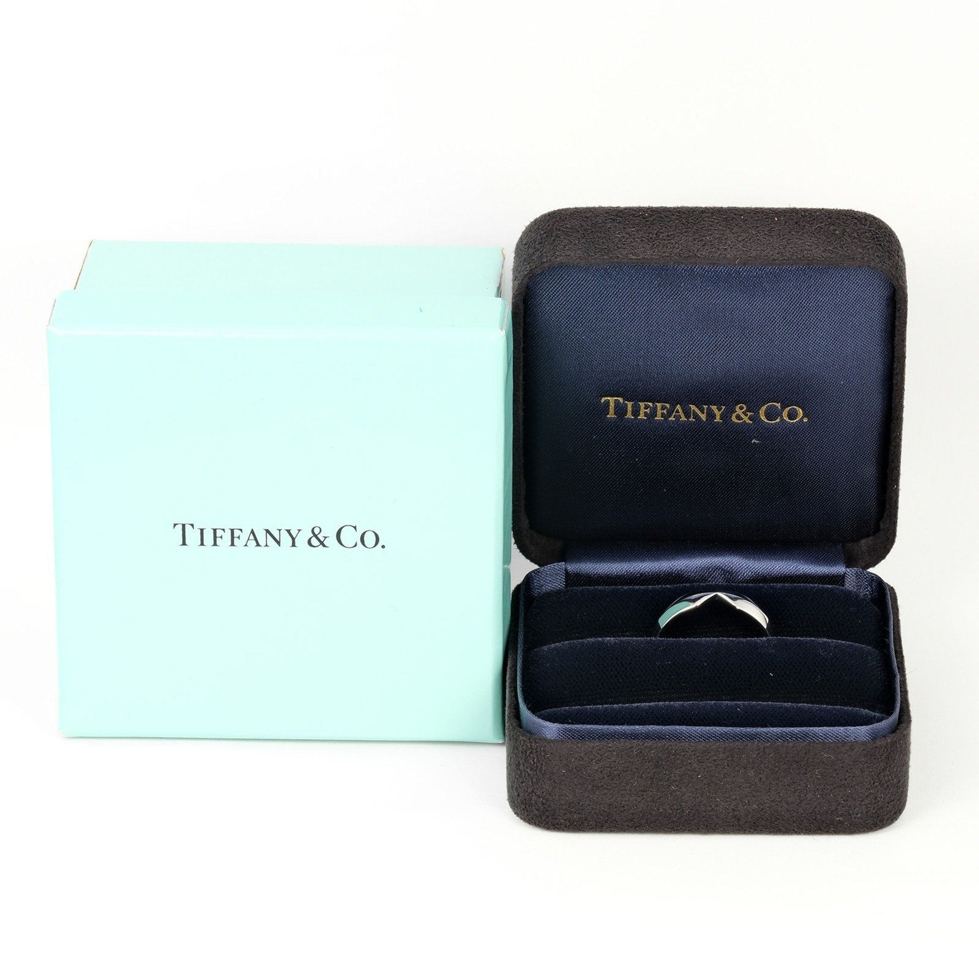 Tiffany TIFFANY&Co. Nesting Wide Size 22.5 Ring Pt950 Platinum Approx. 8.7g