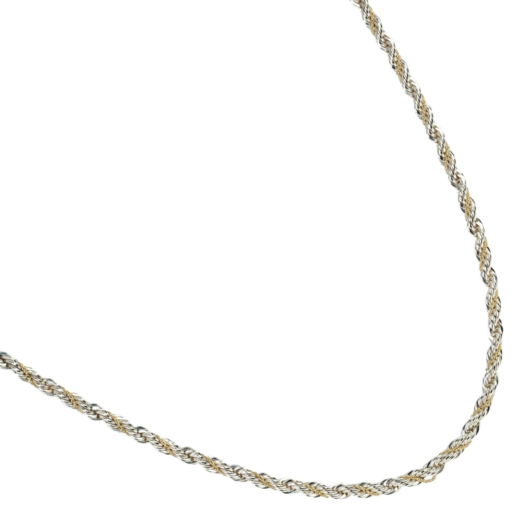 Tiffany TIFFANY&Co. Twist Combi Necklace 60cm Silver 925 K18 Yellow Gold Approx. 46.5g