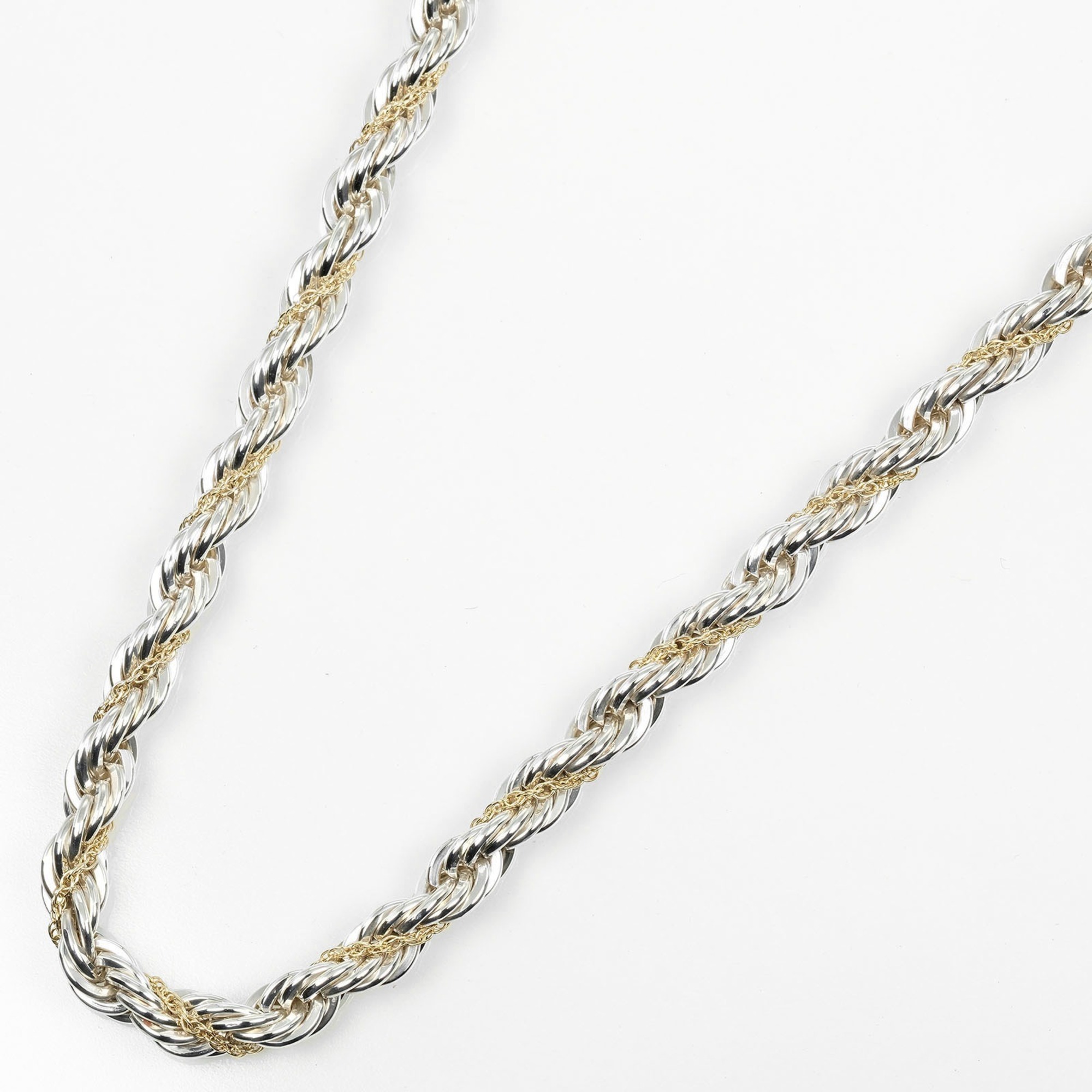 Tiffany TIFFANY&Co. Twist Combi Necklace 60cm Silver 925 K18 Yellow Gold Approx. 46.5g