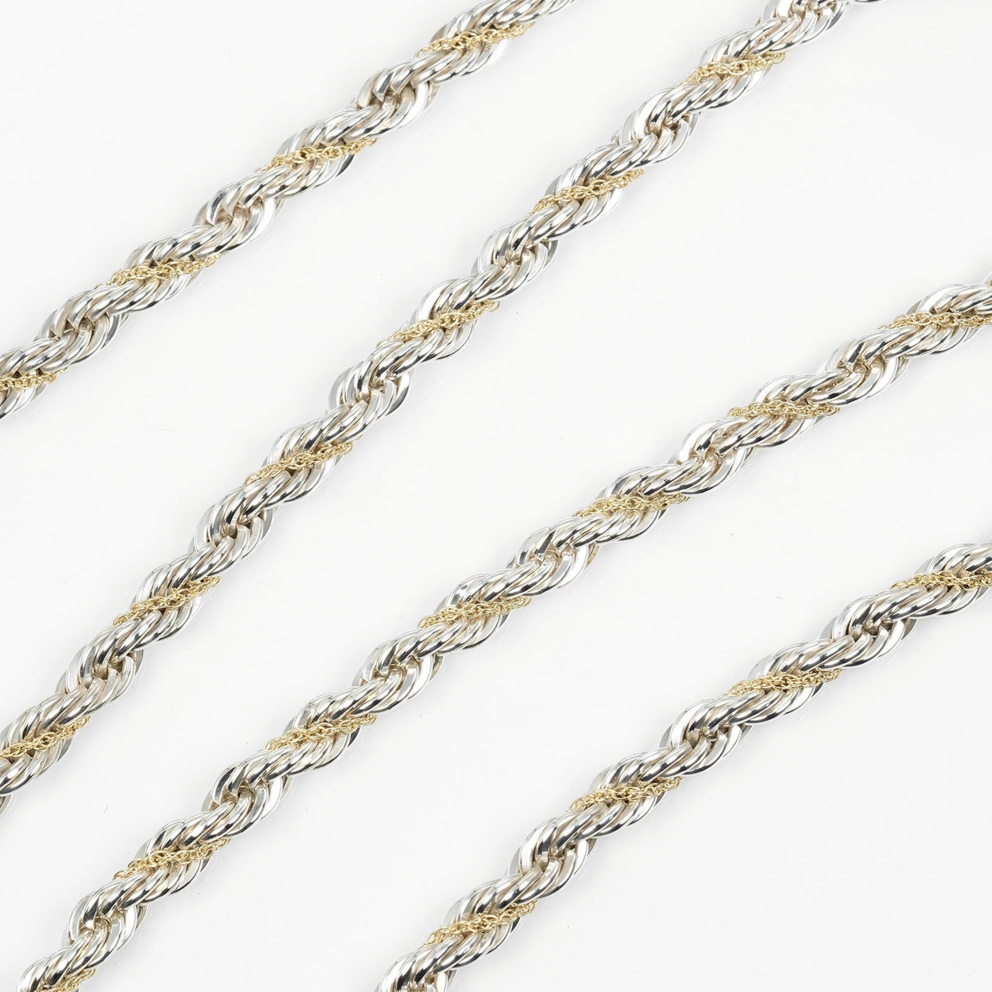 Tiffany TIFFANY&Co. Twist Combi Necklace 60cm Silver 925 K18 Yellow Gold Approx. 46.5g