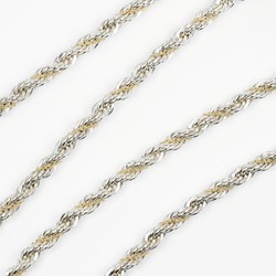 Tiffany TIFFANY&Co. Twist Combi Necklace 60cm Silver 925 K18 Yellow Gold Approx. 46.5g