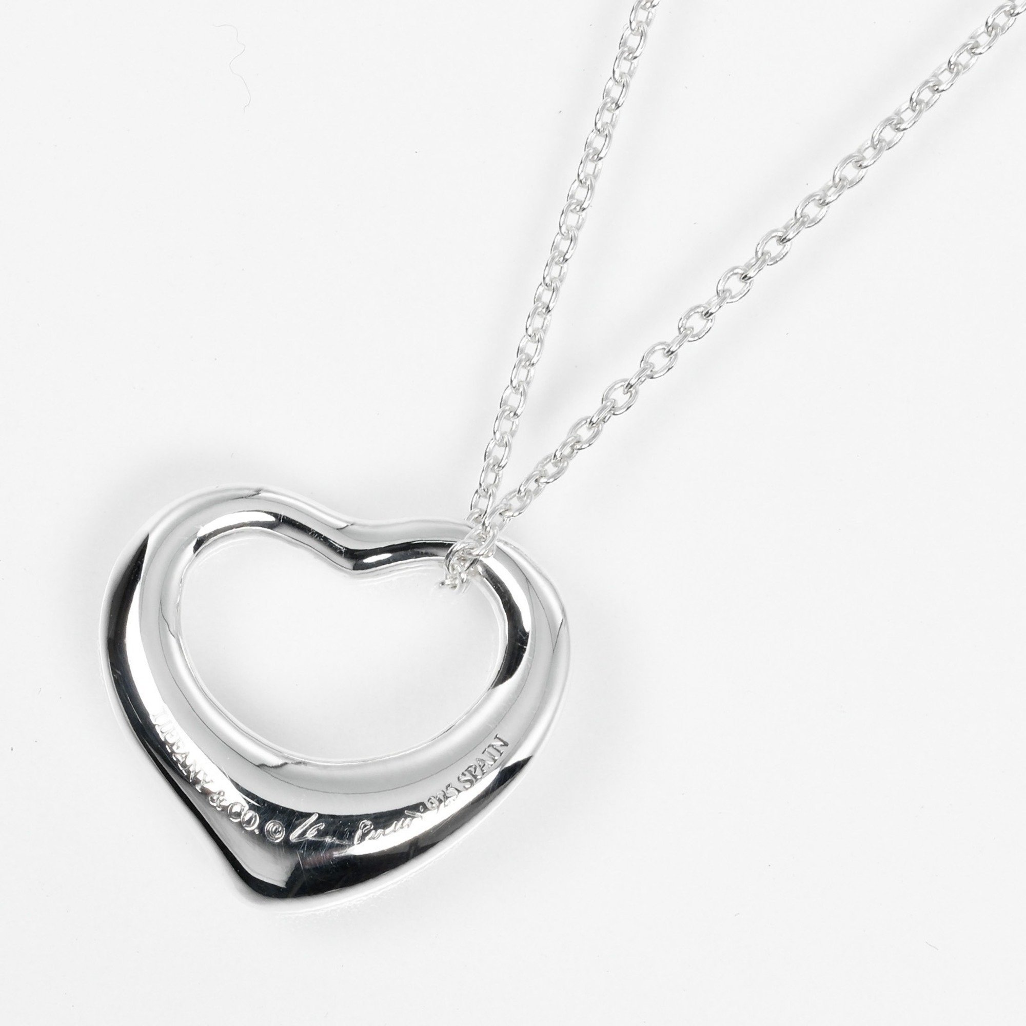 Tiffany TIFFANY&Co. Heart Necklace 16mm Model Silver 925 Approx. 3.5g