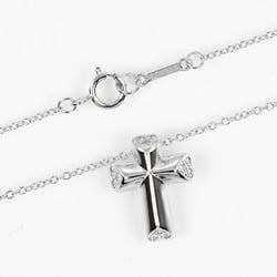 Tiffany TIFFANY&Co. Tenderness Cross Necklace K18WG White Gold Diamond Approx. 3.8g