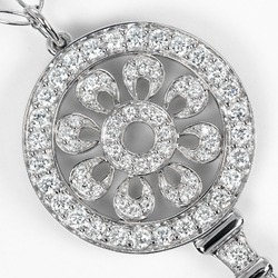 Tiffany TIFFANY&Co. Petal Key Necklace Pt950 Platinum K18WG White Gold Diamond Approx. 14.2g