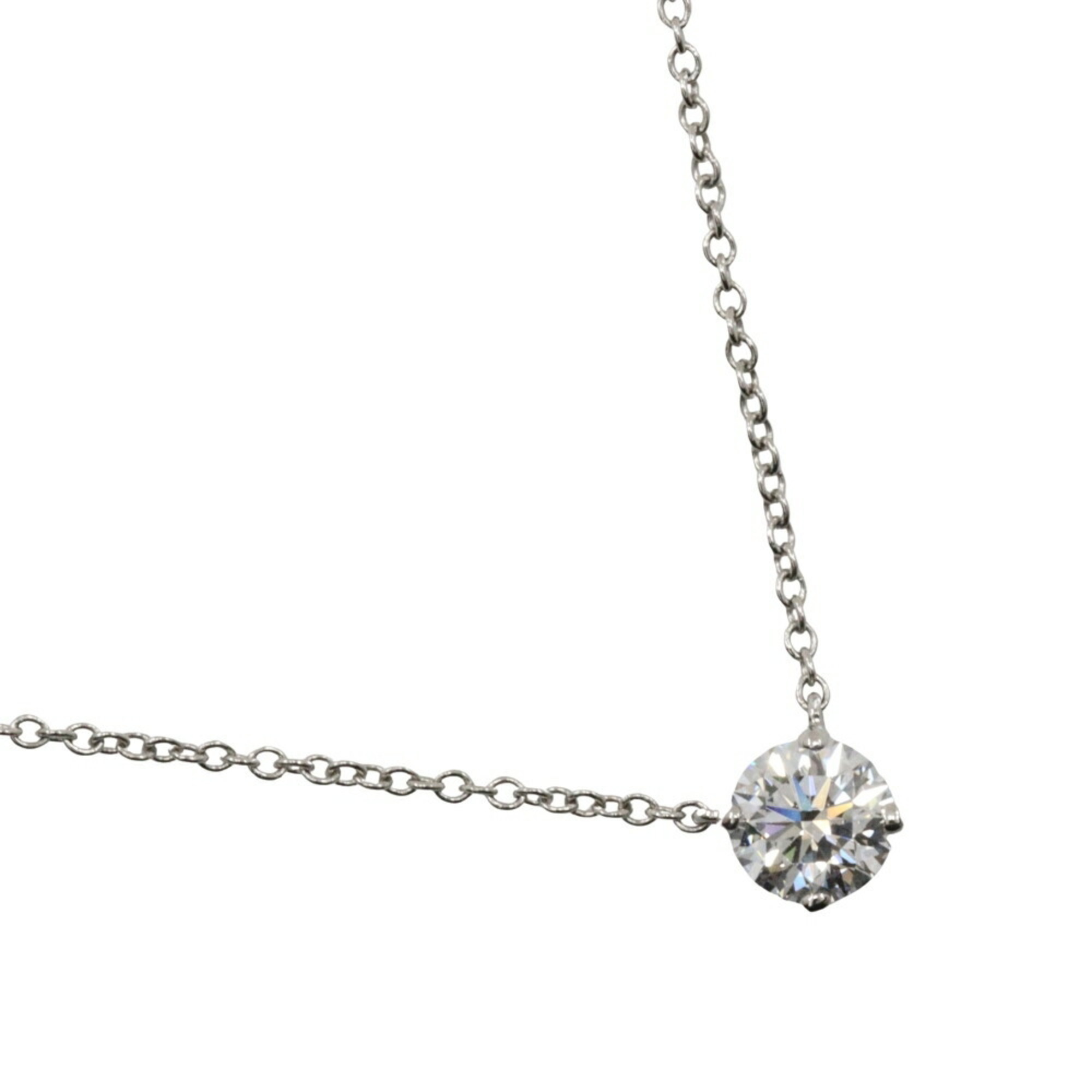 Harry Winston HARRY WINSTON Round Solitaire Necklace Pt950 Platinum x Diamond Approx. 2.5g Ladies