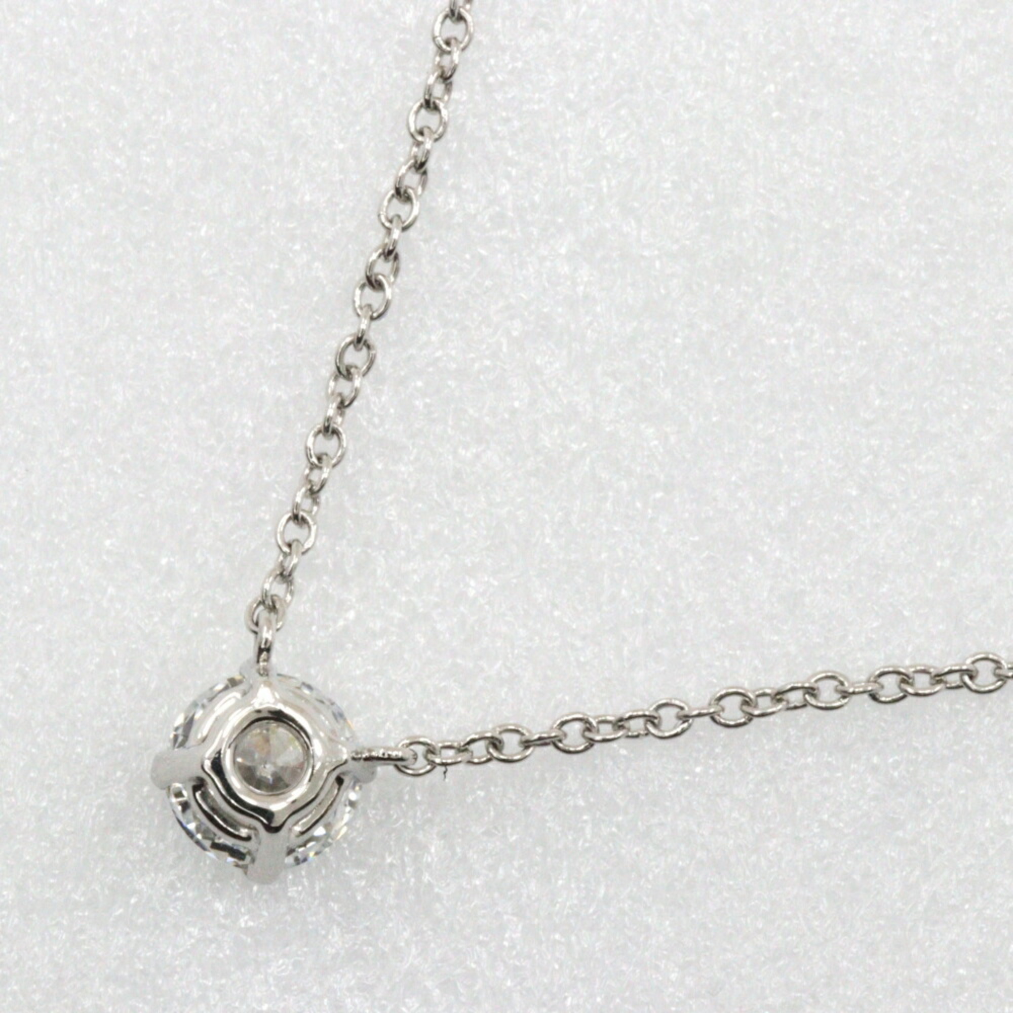 Harry Winston HARRY WINSTON Round Solitaire Necklace Pt950 Platinum x Diamond Approx. 2.5g Ladies