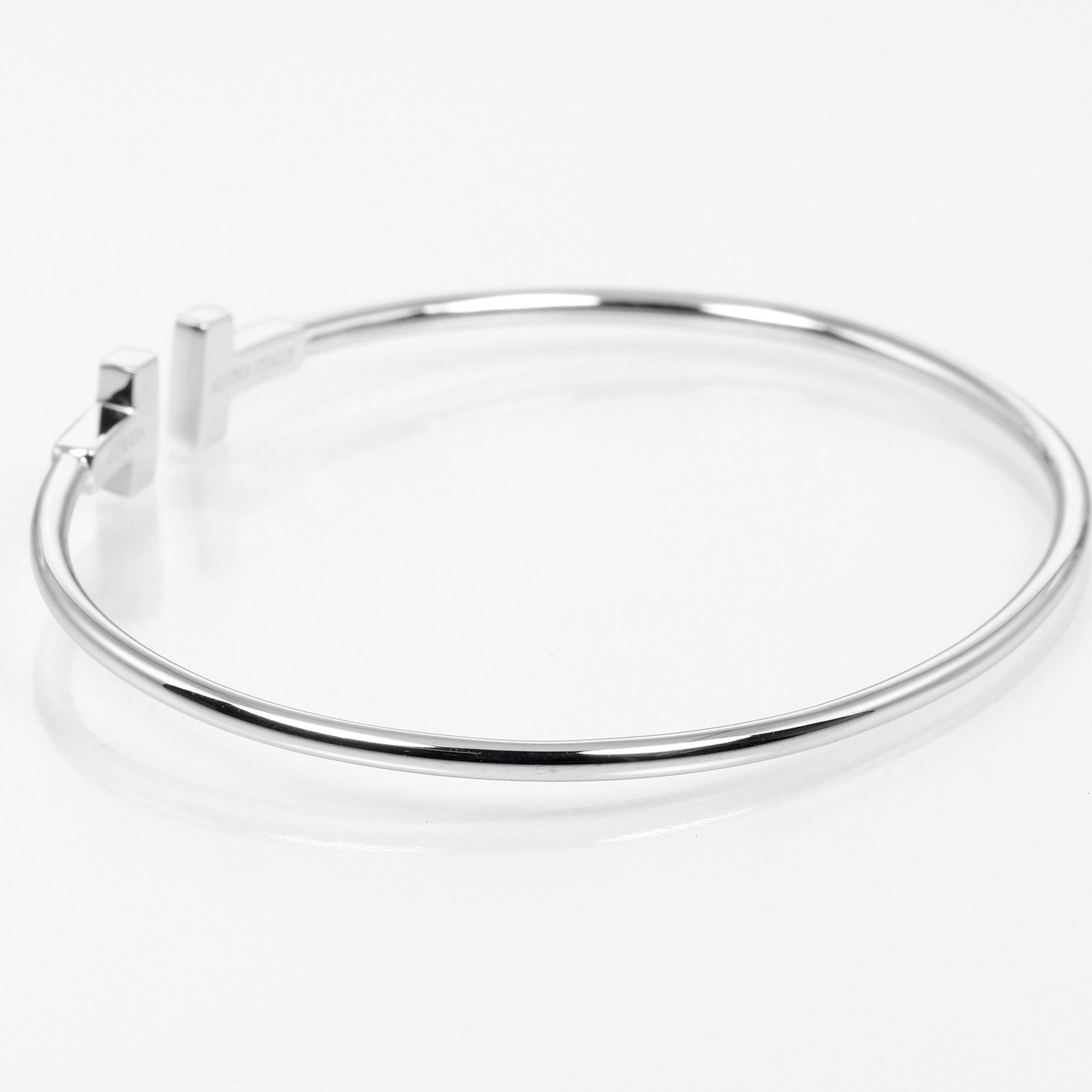 Tiffany TIFFANY&Co. T-Wire Narrow Bangle K18WG White Gold Approx. 5.2g