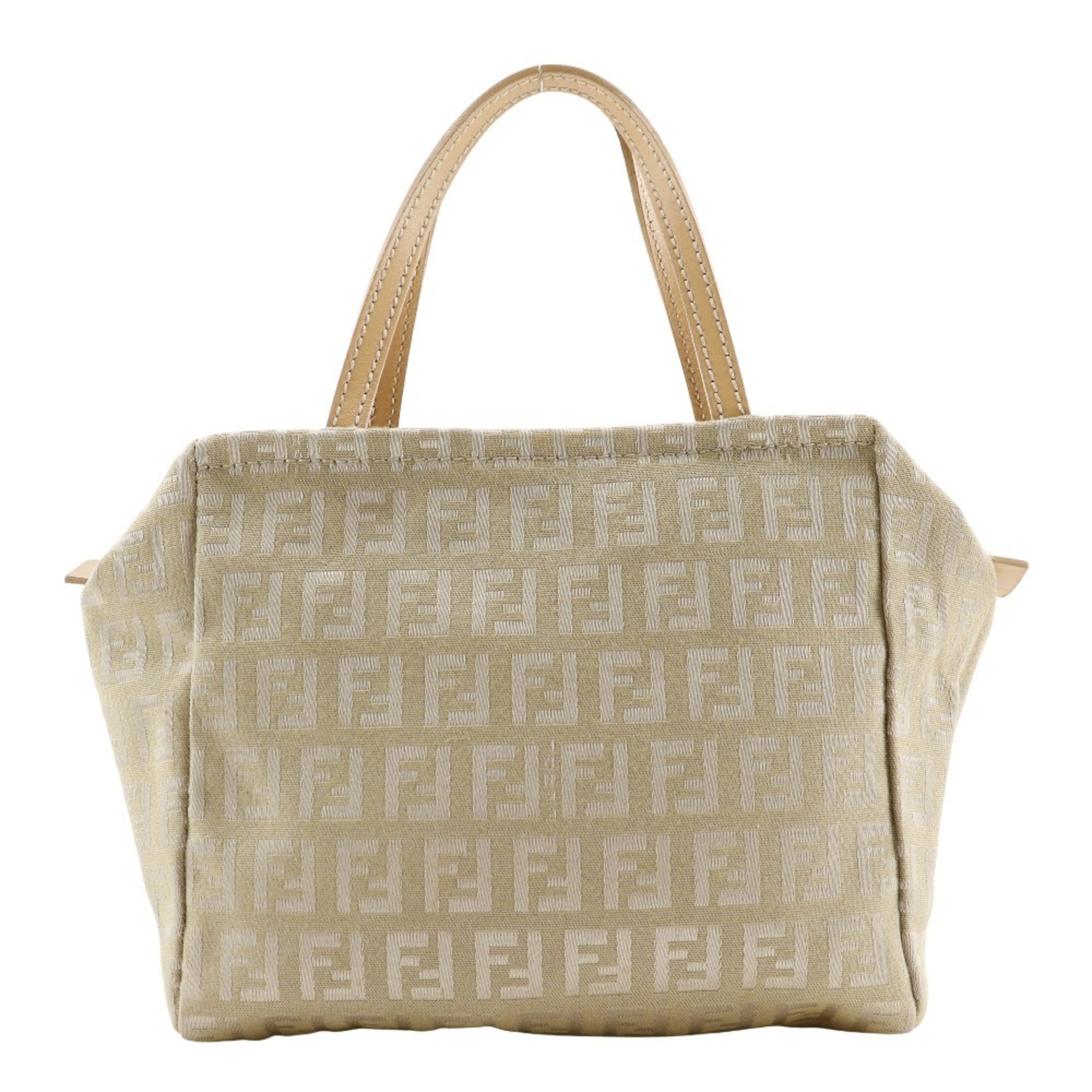 FENDI Zucca handbag canvas beige ladies