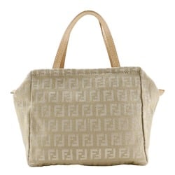 FENDI Zucca handbag canvas beige ladies