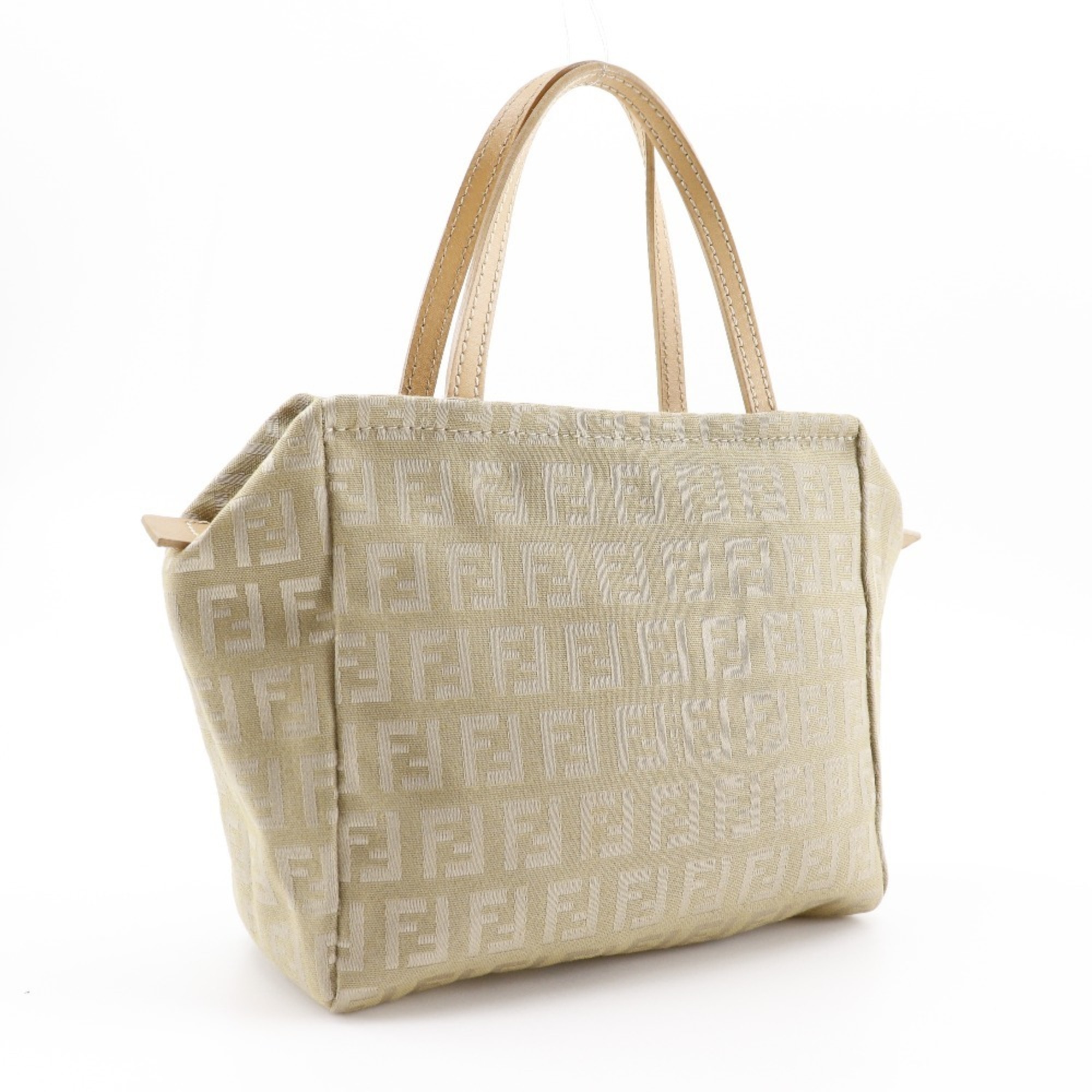 FENDI Zucca handbag canvas beige ladies