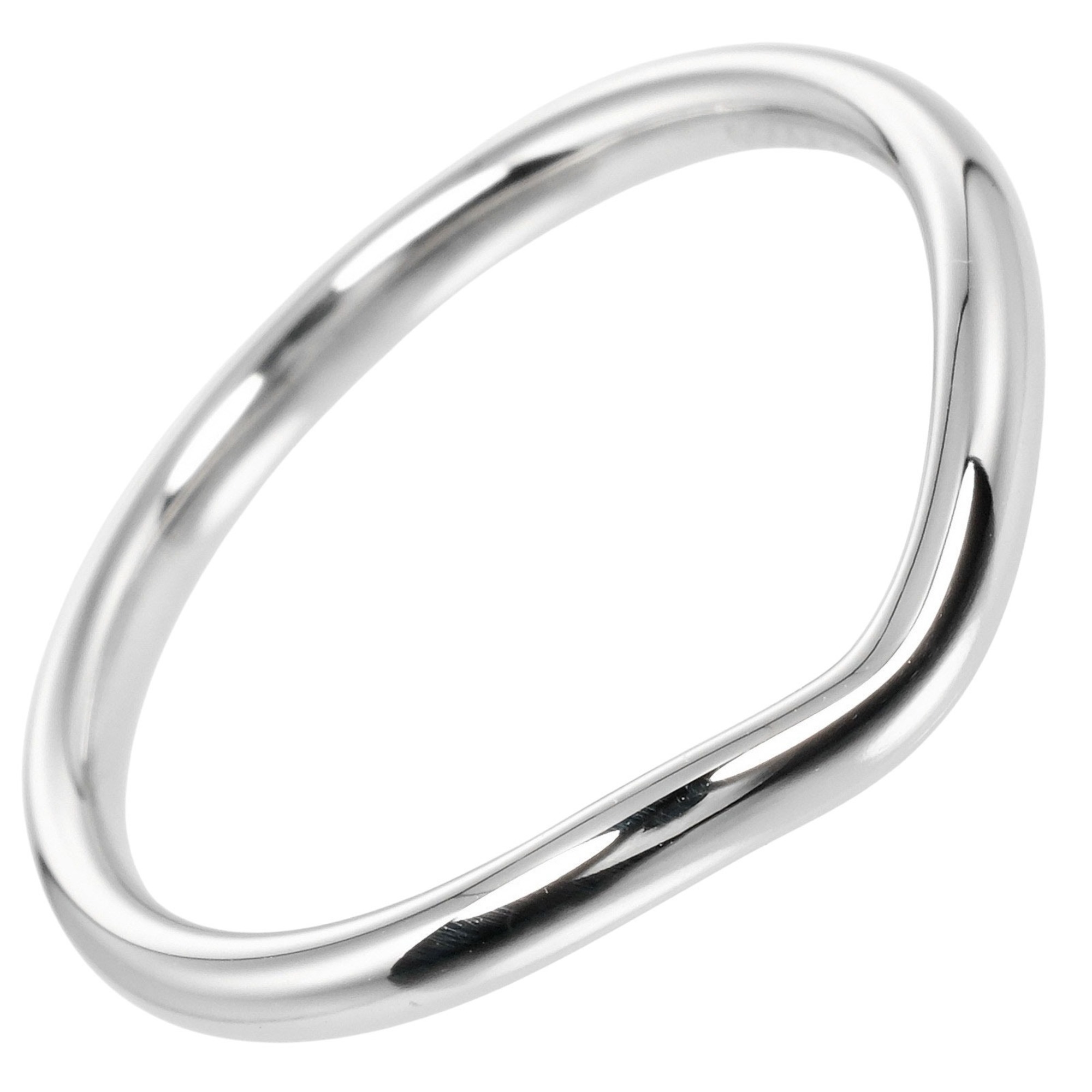 Tiffany TIFFANY&Co. Curved band size 16 ring 2mm model Pt950 platinum approx. 4g