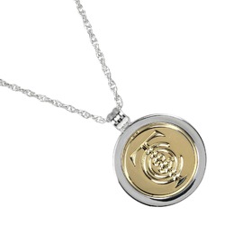 Tiffany TIFFANY&Co. T&C Coin Necklace Silver 925 K18YG Yellow Gold Approx. 14.3g