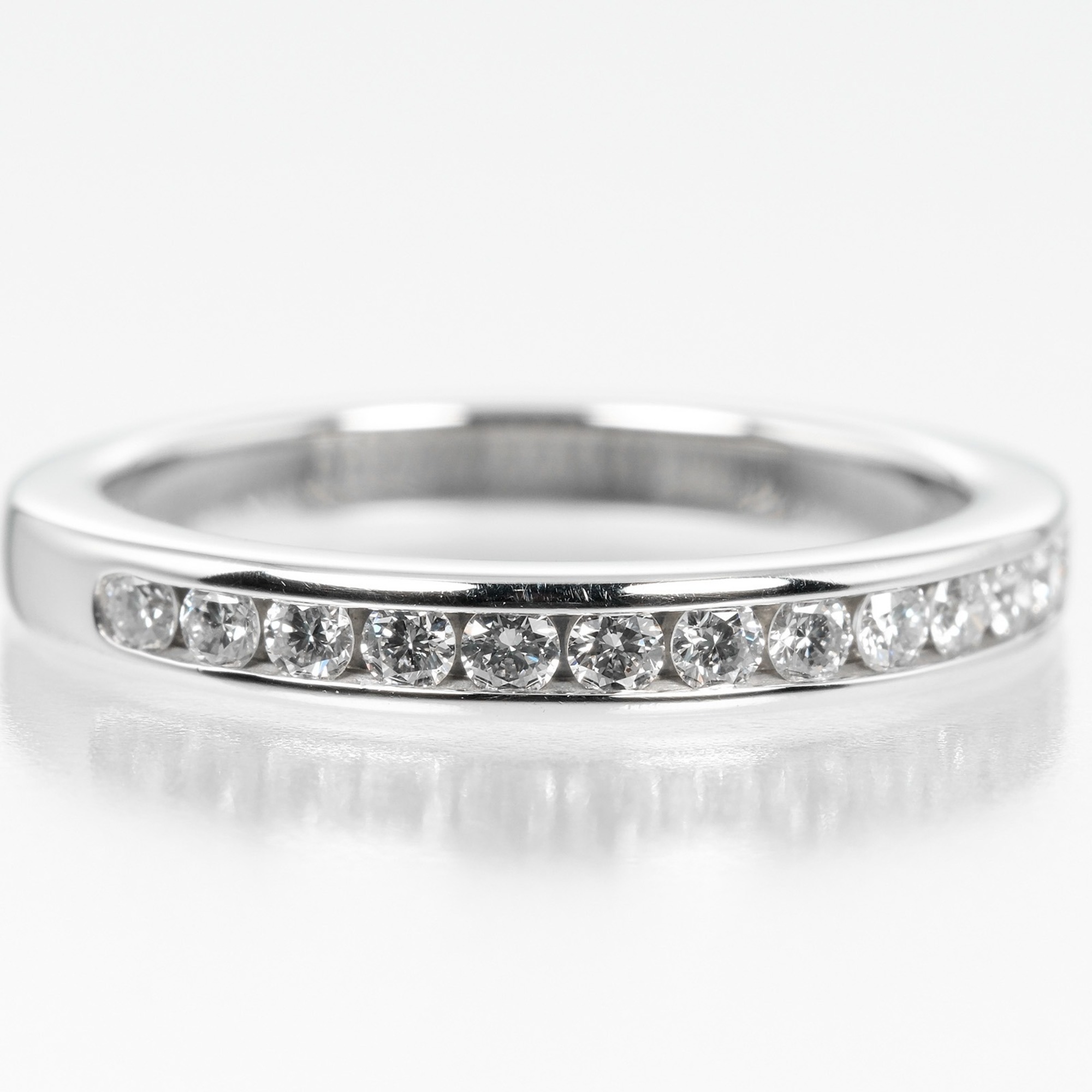 Tiffany TIFFANY&Co. Setting Half Circle Size 6 Ring 2.5mm Model Pt950 Platinum Diamond Approx. 3.5g