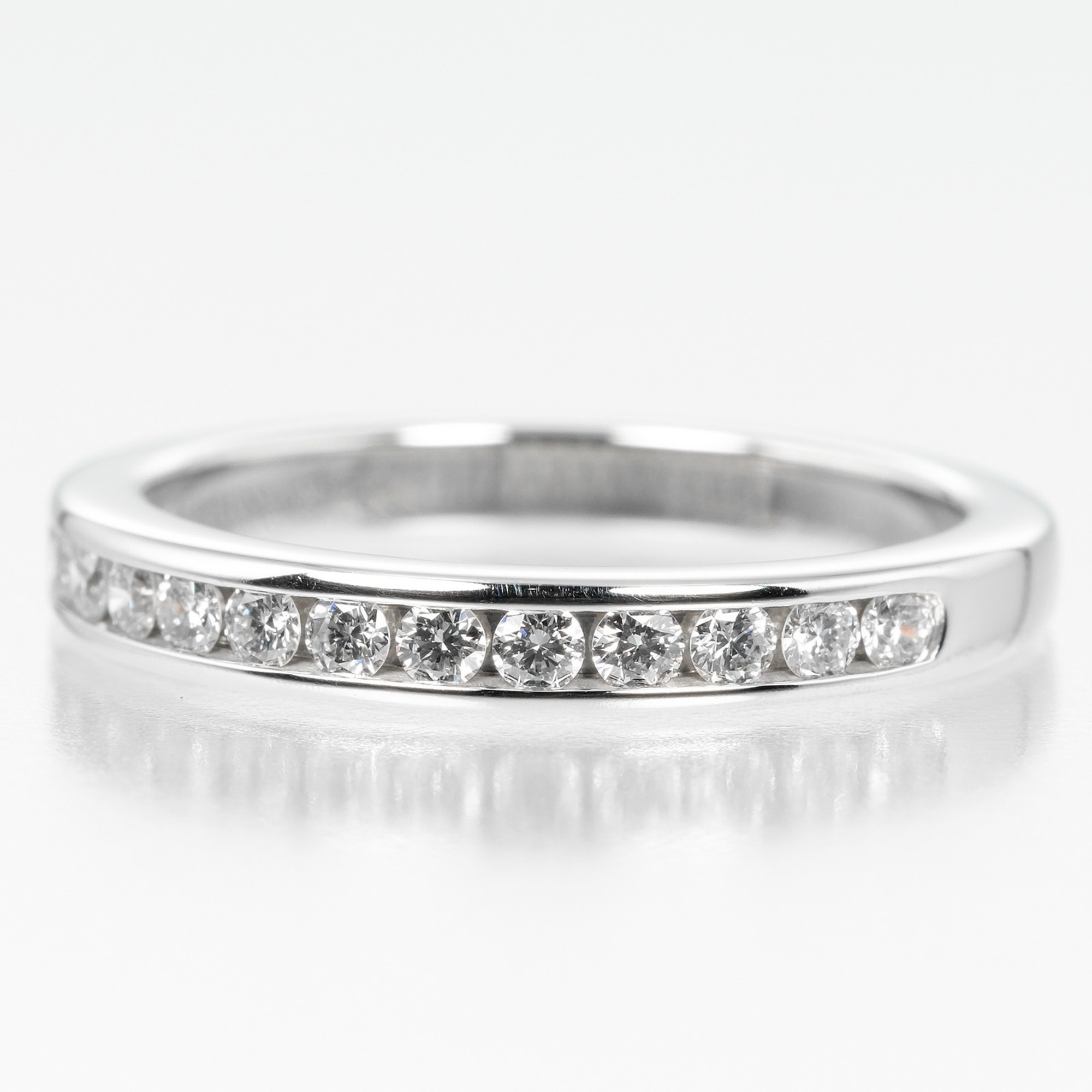 Tiffany TIFFANY&Co. Setting Half Circle Size 6 Ring 2.5mm Model Pt950 Platinum Diamond Approx. 3.5g