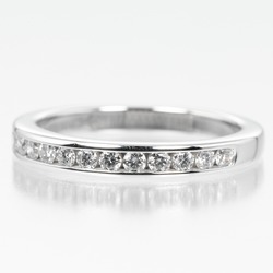 Tiffany TIFFANY&Co. Setting Half Circle Size 6 Ring 2.5mm Model Pt950 Platinum Diamond Approx. 3.5g