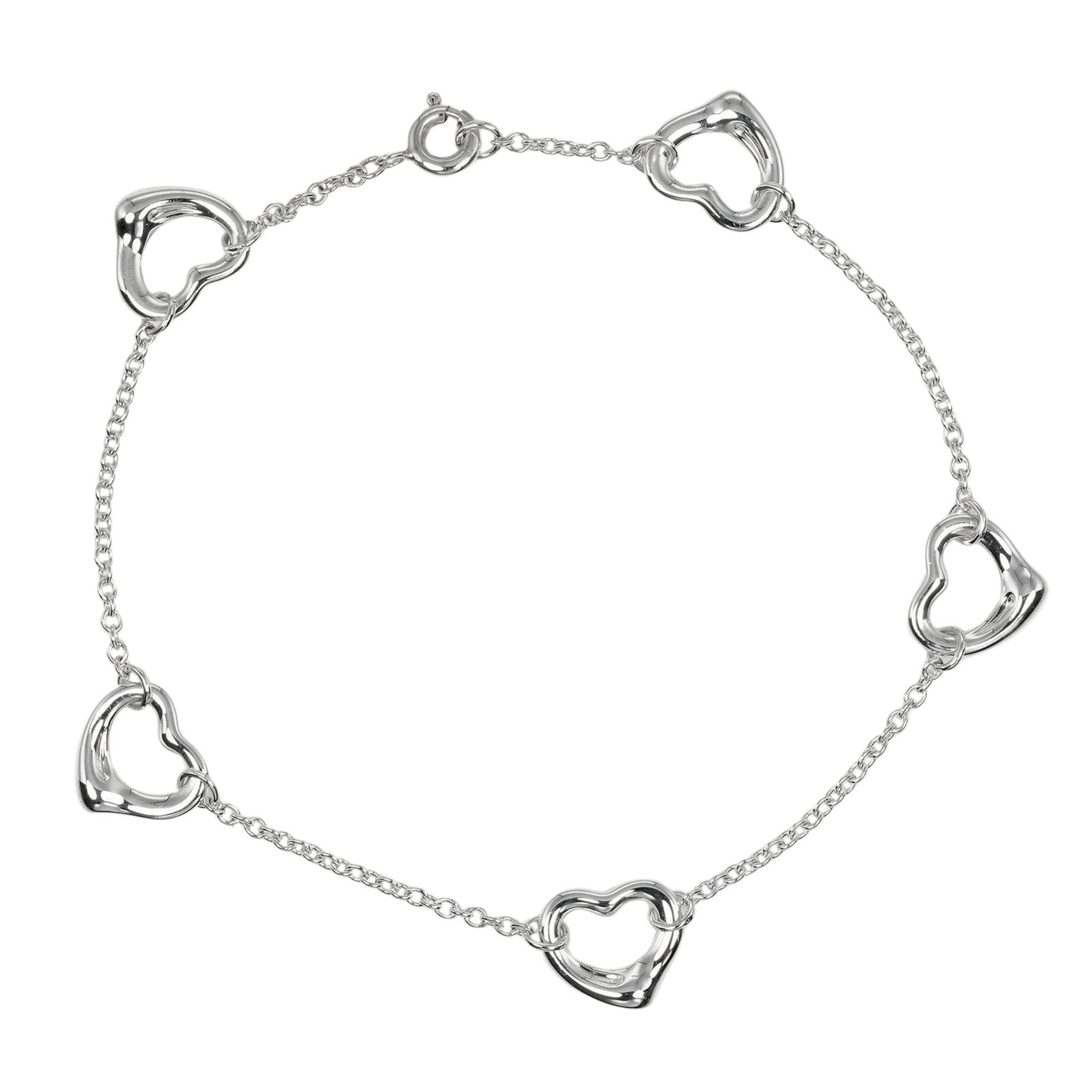 Tiffany TIFFANY&Co. Heart bracelet 5P motif Silver 925 Approx. 4.3g