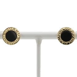 BVLGARI Earrings K18 Yellow Gold x Onyx Approx. 6.1g Bvlgari Women's