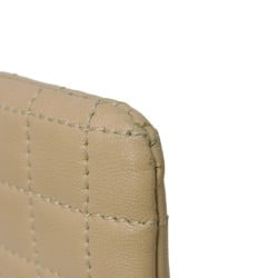 CELINE Coin Case C Charm Card Pouch Calf Beige Stitch Gold Quilted Nude 10B823BFL.03ND Men's Women's