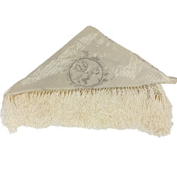 HERMES Hermes Pointe Nomade Tencel Scarf Muffler Ivory Women's