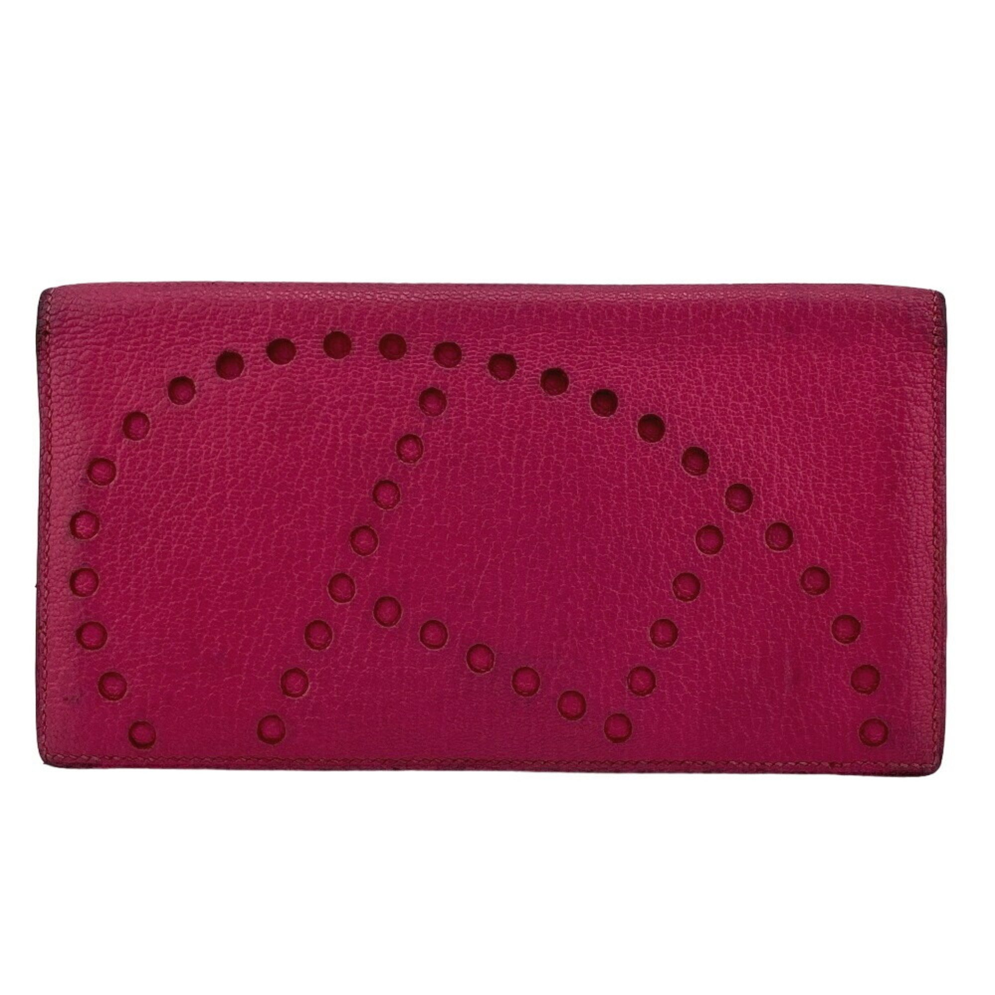 HERMES Evelyn Wallet 2010 Billfold Pink Ladies