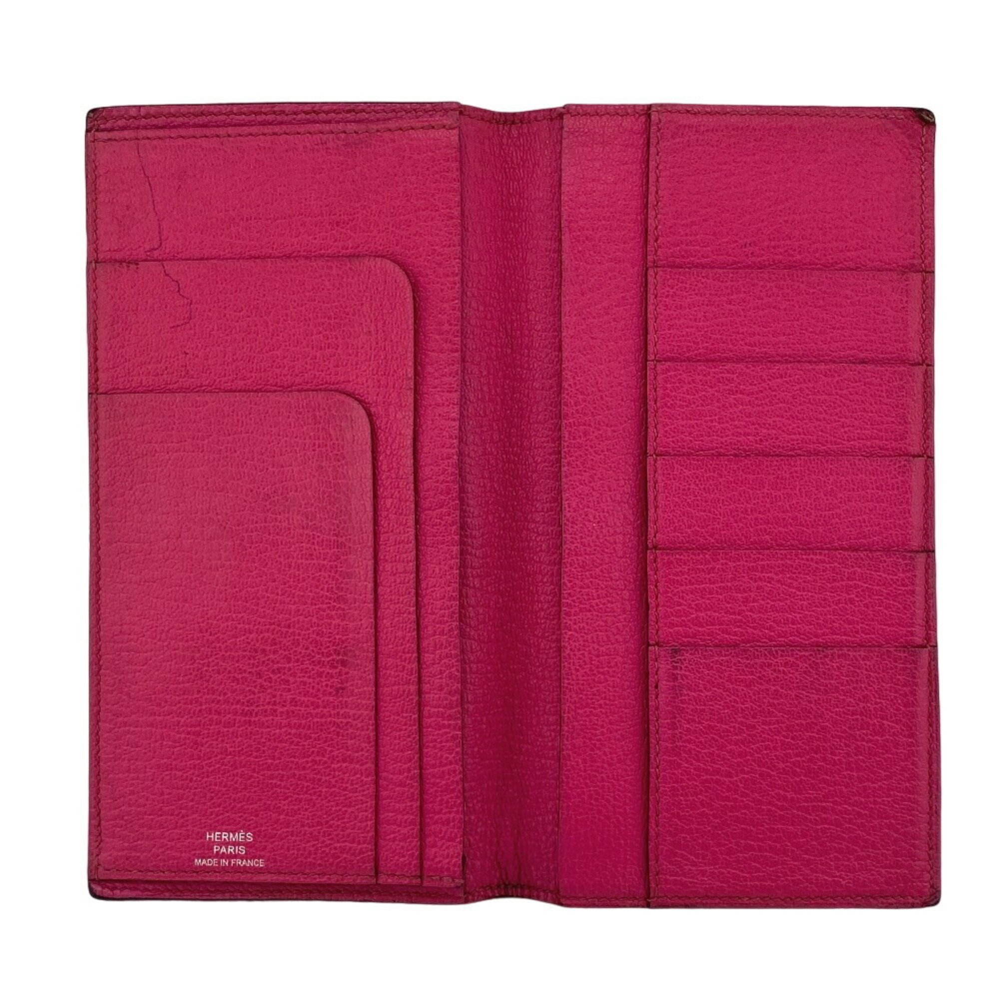 HERMES Evelyn Wallet 2010 Billfold Pink Ladies