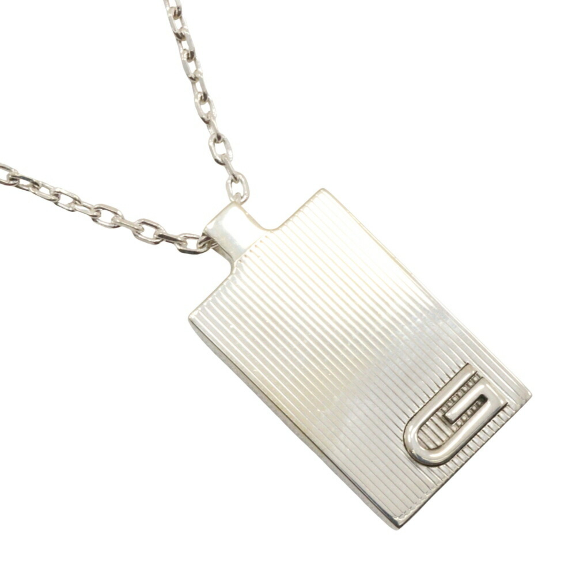 Gucci G mark necklace plate Silver 925 Approx. 21.0g Unisex