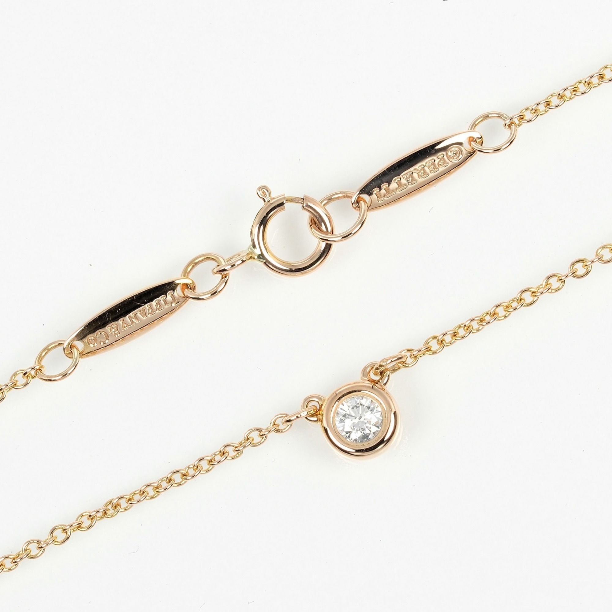 Tiffany TIFFANY & Co. By the Yard Necklace Top width 4.5mm K18PG Pink Gold Approx. 2.26g