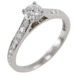 Van Cleef & Arpels Romance Solitaire size 7.5 ring, Pt950 platinum x diamond, approx. 2.8g, Solitaire, ladies'