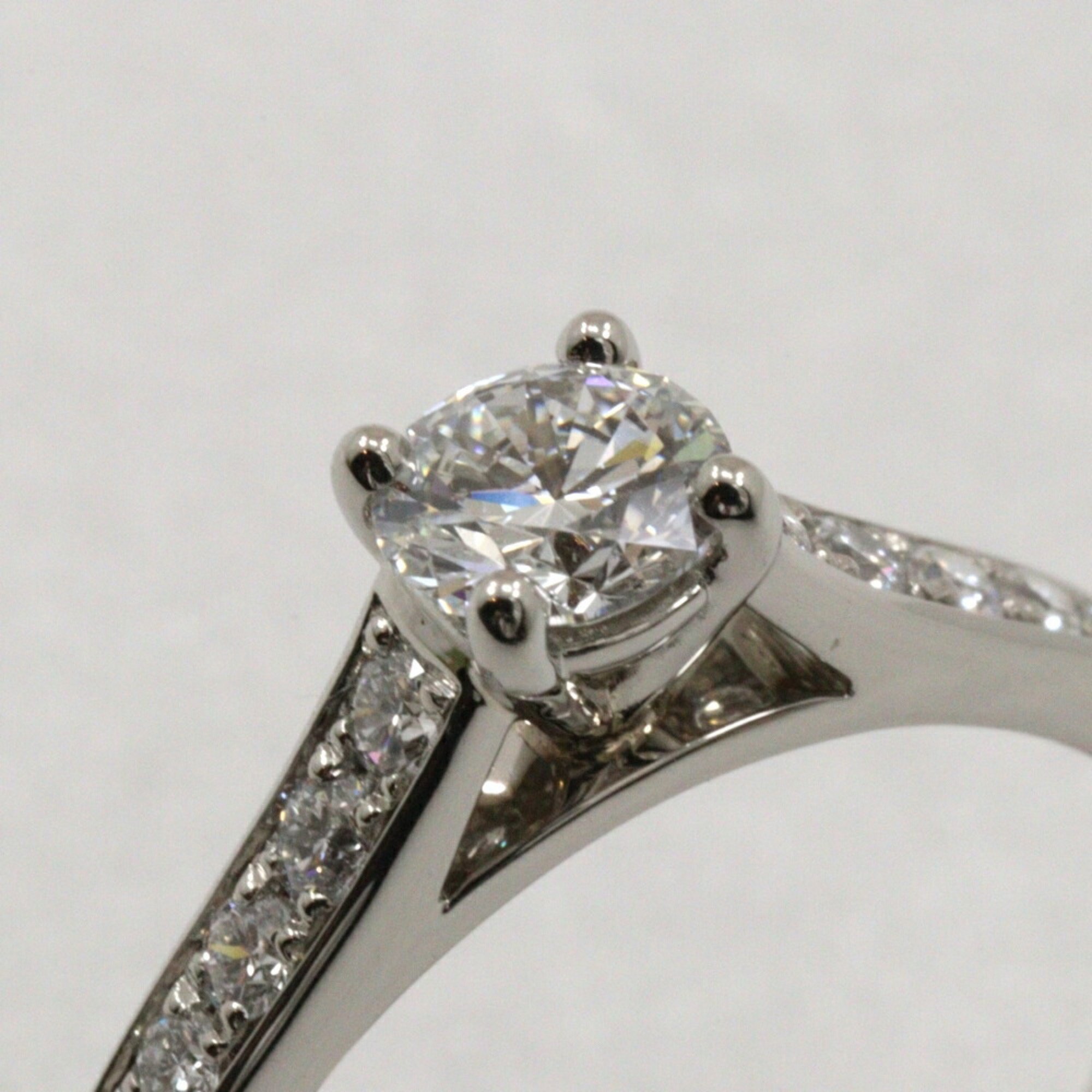 Van Cleef & Arpels Romance Solitaire size 7.5 ring, Pt950 platinum x diamond, approx. 2.8g, Solitaire, ladies'