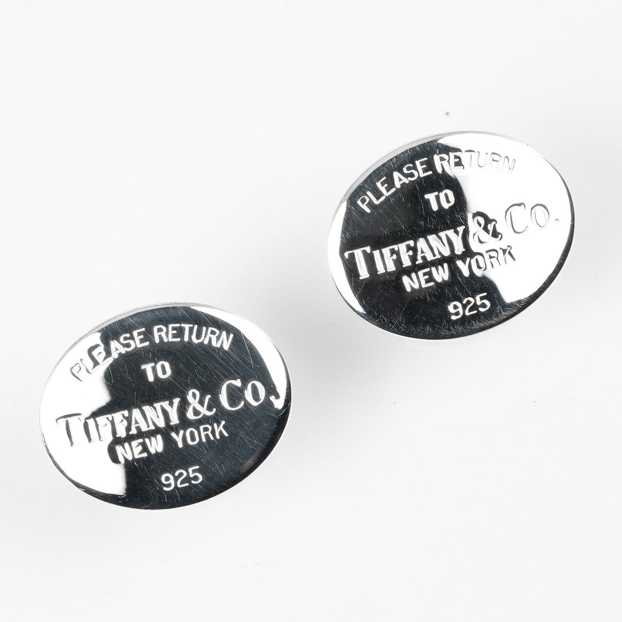 Tiffany & Co. Return to Oval Tag Cufflinks Silver 925