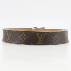 LOUIS VUITTON Ceinture Carre Belt M6801 Monogram Canvas 2004 Brown LB0044 Men's