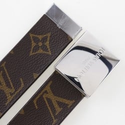 LOUIS VUITTON Ceinture Carre Belt M6801 Monogram Canvas 2004 Brown LB0044 Men's