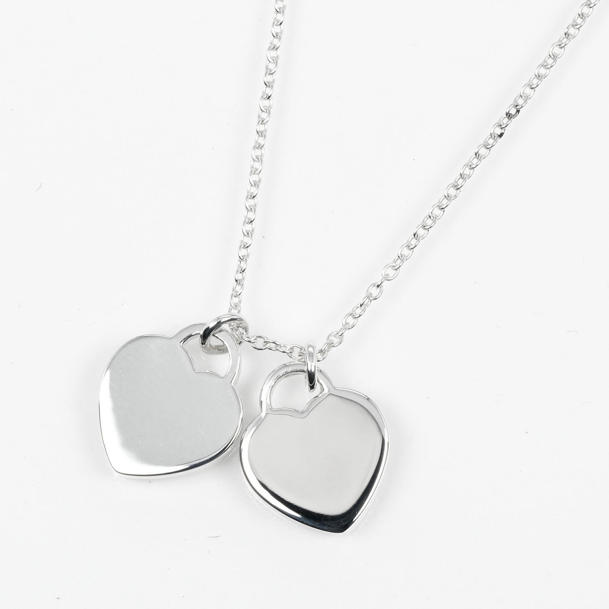 Tiffany TIFFANY&Co. Return to Double Heart Tag Necklace Silver 925 Approx. 2.9g