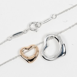 Tiffany TIFFANY&Co. Double Heart Necklace 16mm & 11mm Silver 925 K18PG Pink Gold Approx. 4.42g