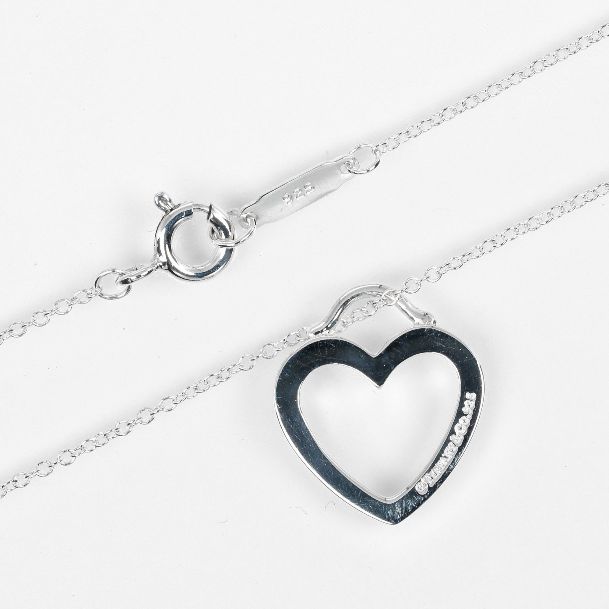 Tiffany TIFFANY&Co. Sentimental Heart Necklace Silver 925 Approx. 2.4g