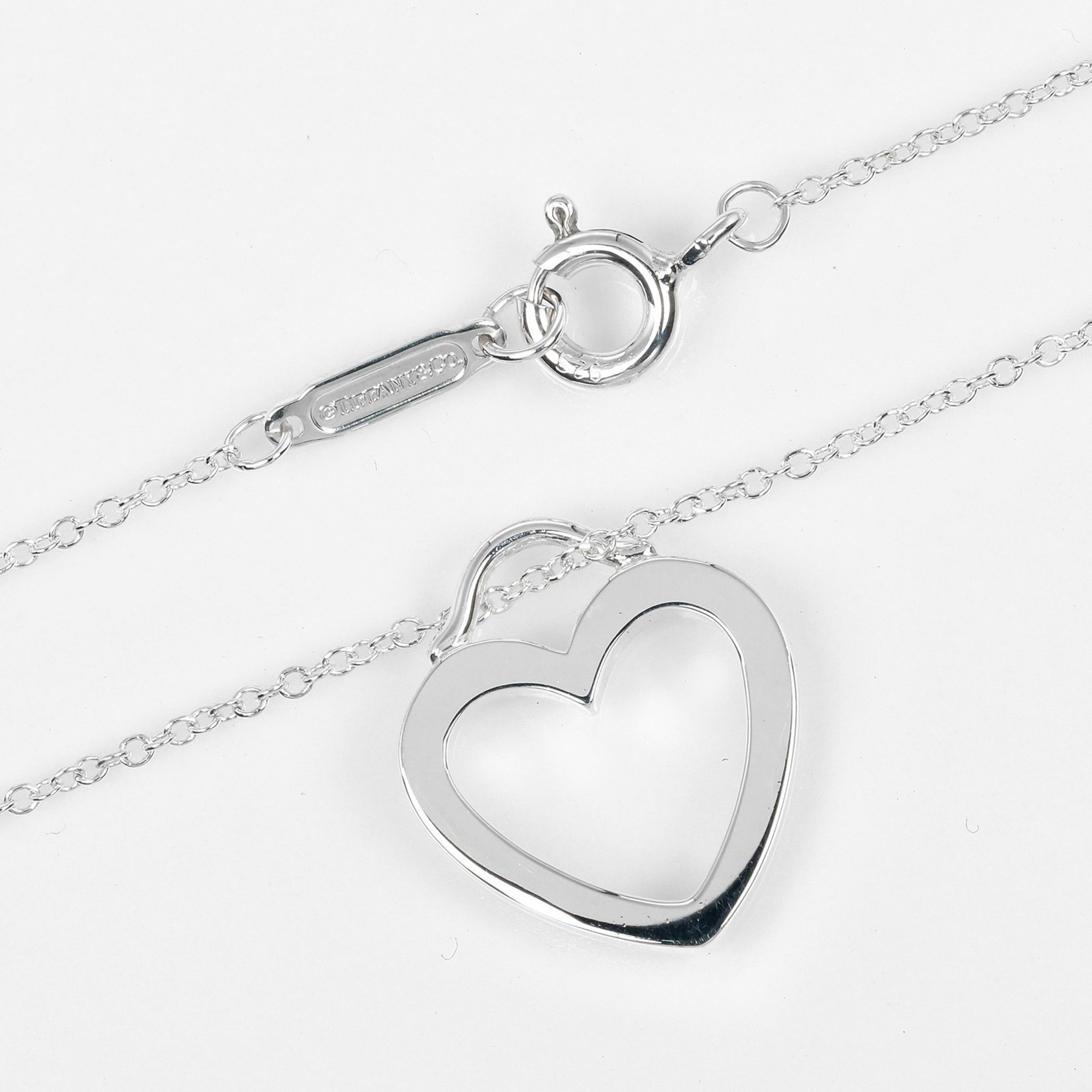 Tiffany TIFFANY&Co. Sentimental Heart Necklace Silver 925 Approx. 2.4g