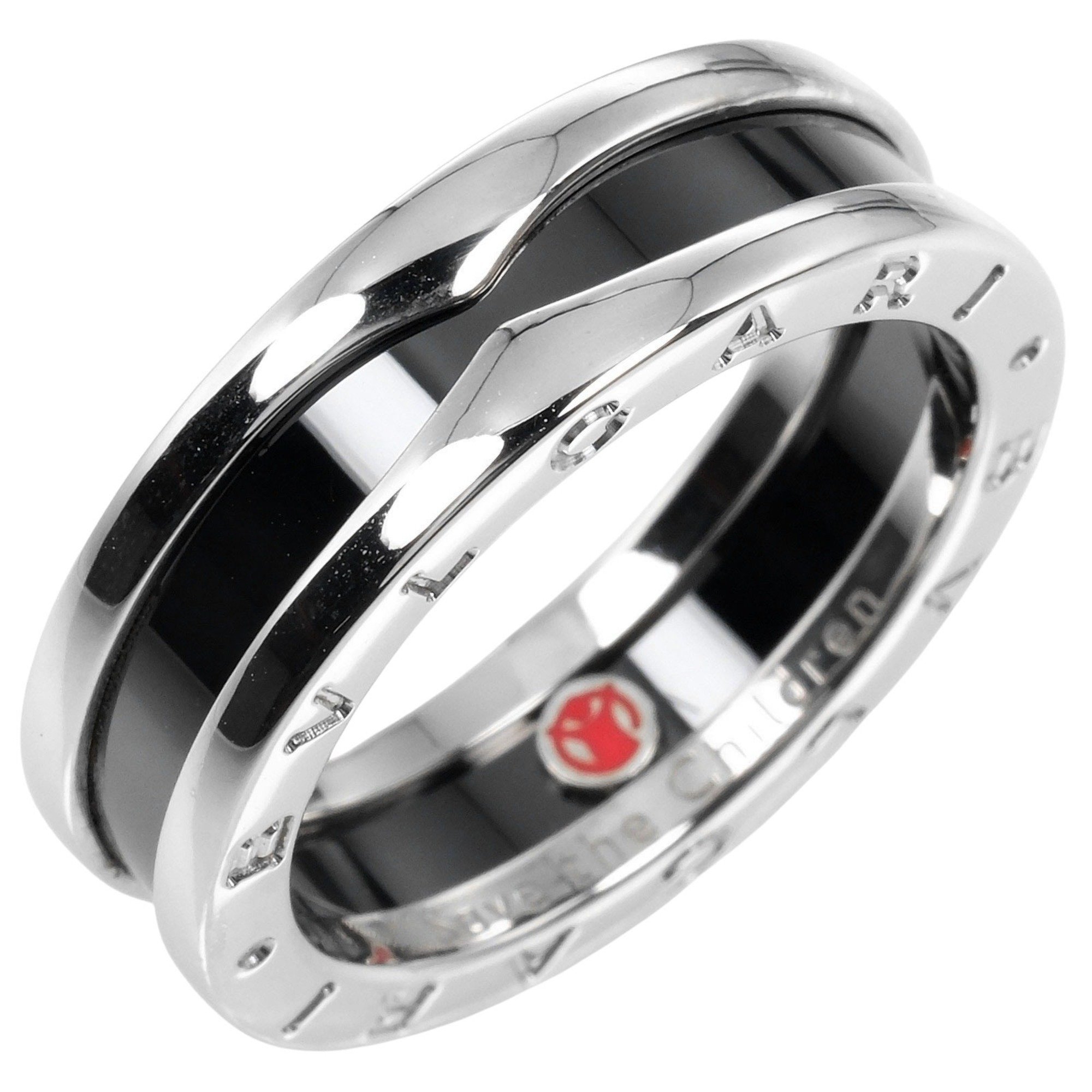 BVLGARI B.ZERO1 Save the Children size 18 ring silver 925 ceramic approx. 7.19g