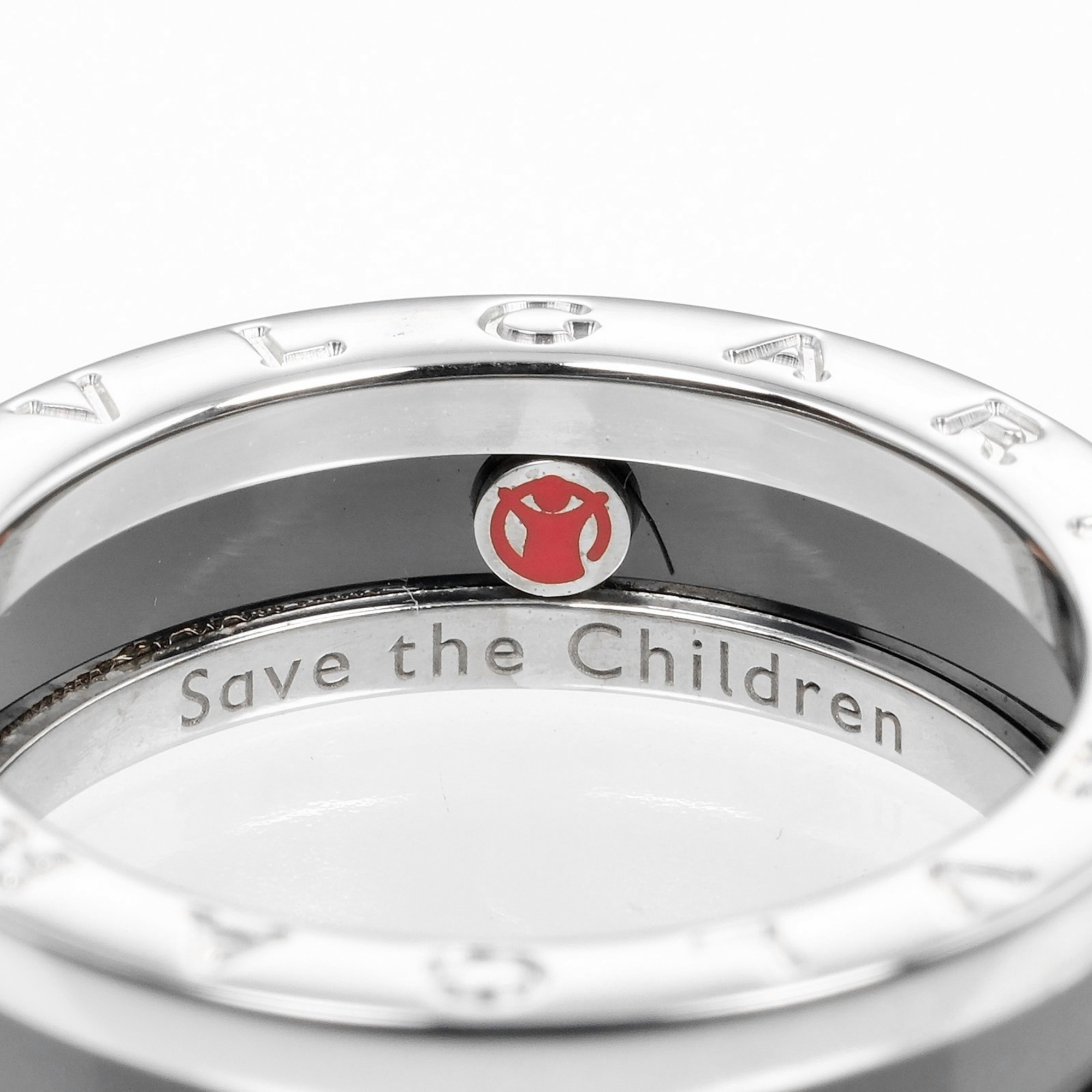 BVLGARI B.ZERO1 Save the Children size 18 ring silver 925 ceramic approx. 7.19g