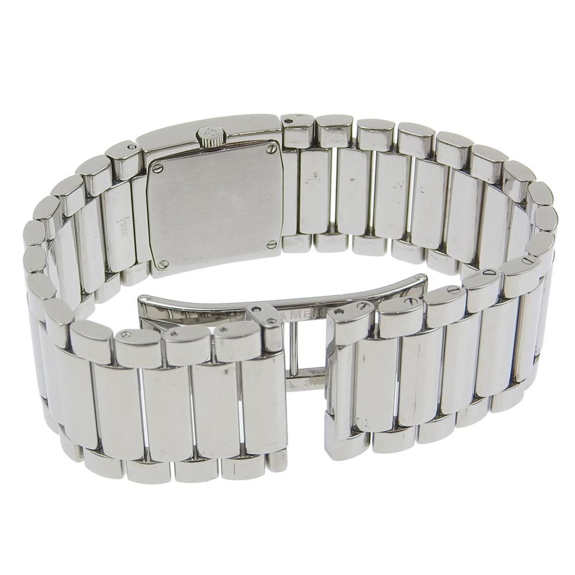 Baume & Mercier Catwalk Watch 12P Diamond MV045219 Stainless Steel Quartz Analog Display White Dial Ladies