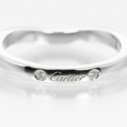 Cartier Ballerina Curve Ring Size 7 Pt950 Platinum 3P Diamond Approx. 3g