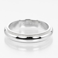 Tiffany & Co. Together Milgrain Ring Size 13.5 4mm Model Pt950 Platinum Approx. 8.1g