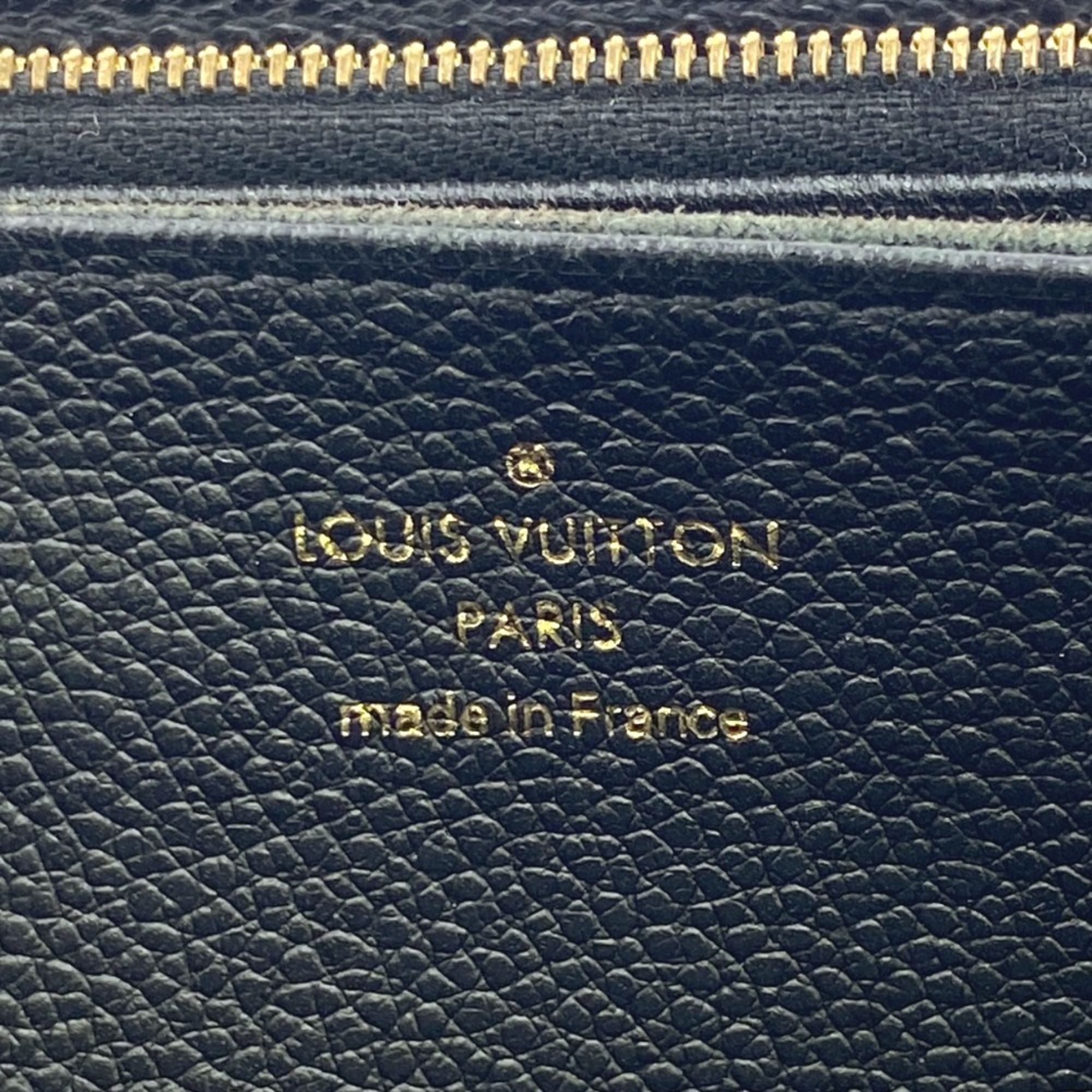 LOUIS VUITTON M64805 Zippy Wallet Round Monogram Empreinte Long Black Women's