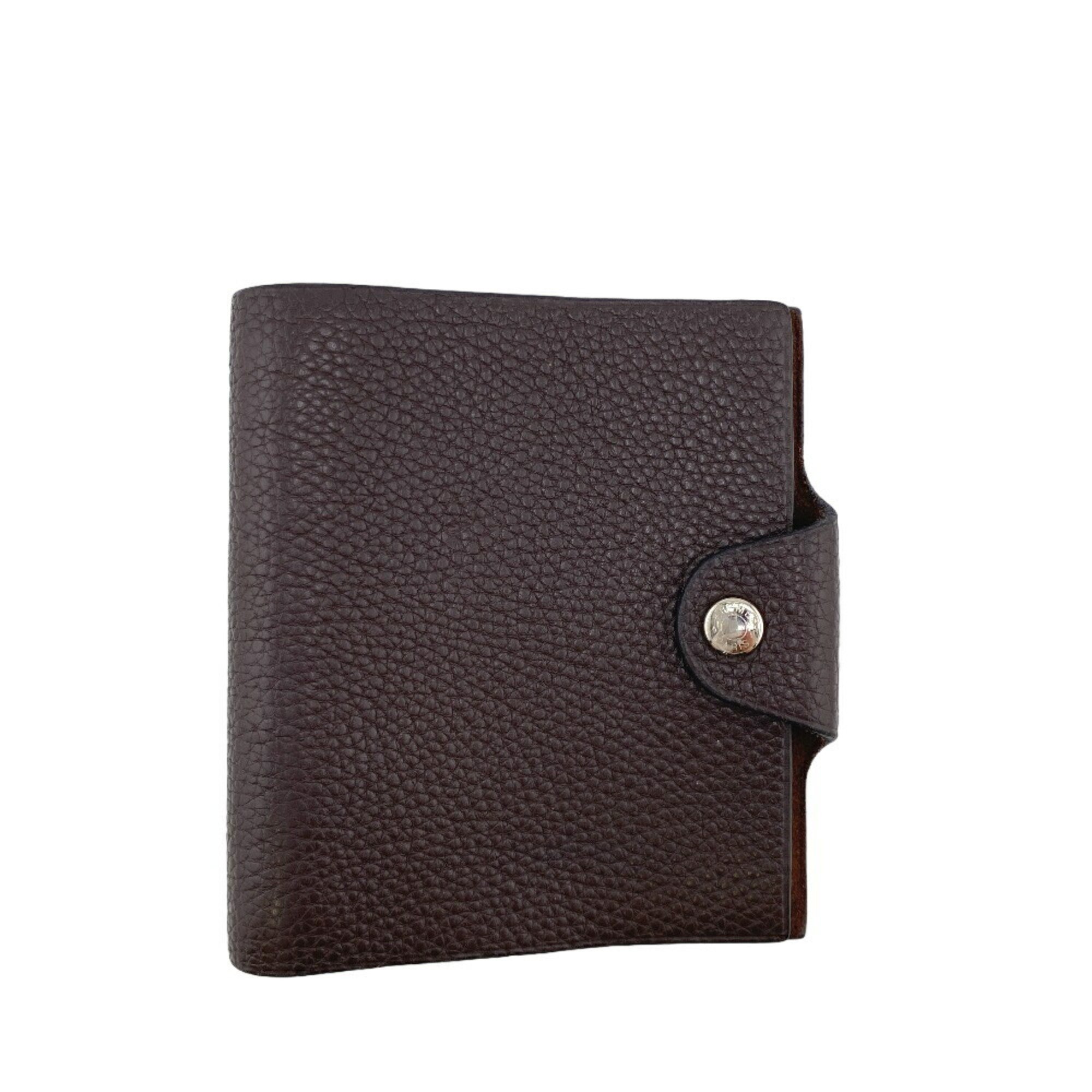 HERMES Ulysse Notebook Cover Brown Women's