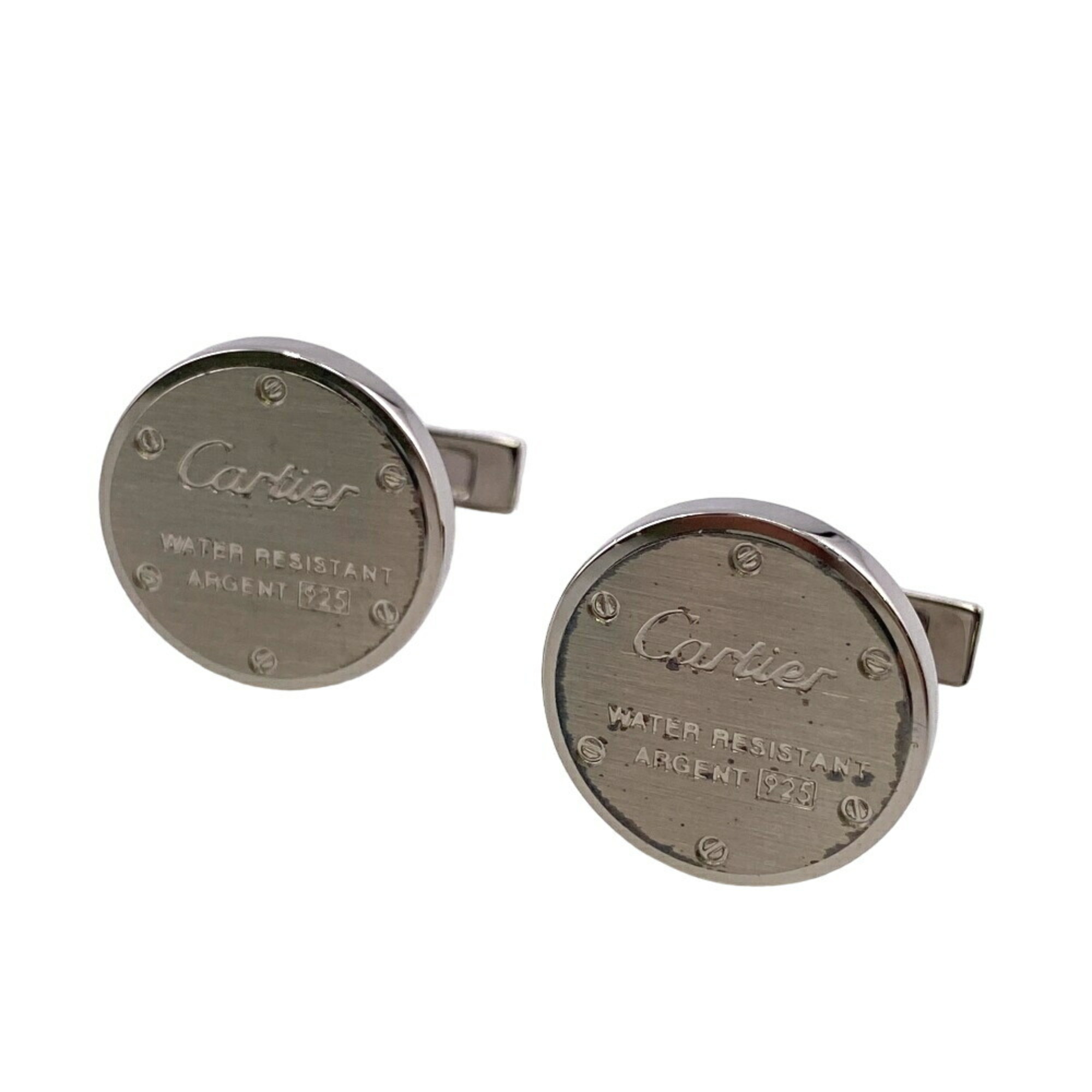 CARTIER 20.0g 925 Cufflinks Silver Men's