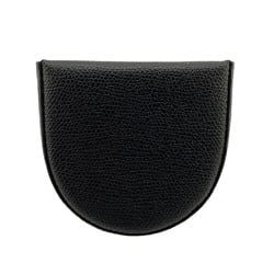 Valextra SGSR0089028L99CP99 Horseshoe Coin Purse, Black, Unisex