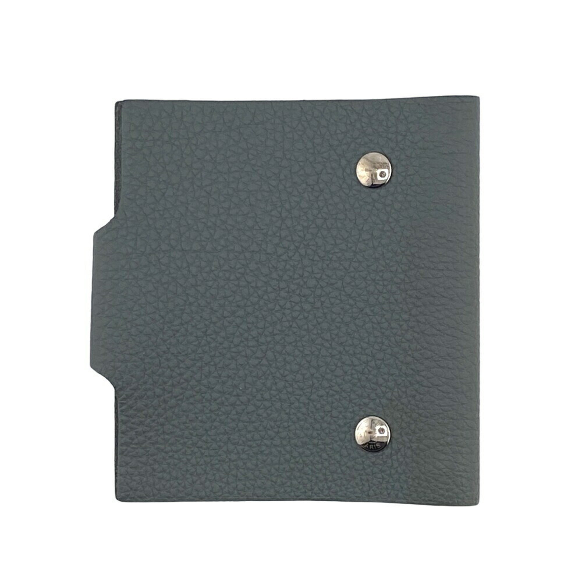 HERMES Ulysse Notebook Cover, Grey, Women's