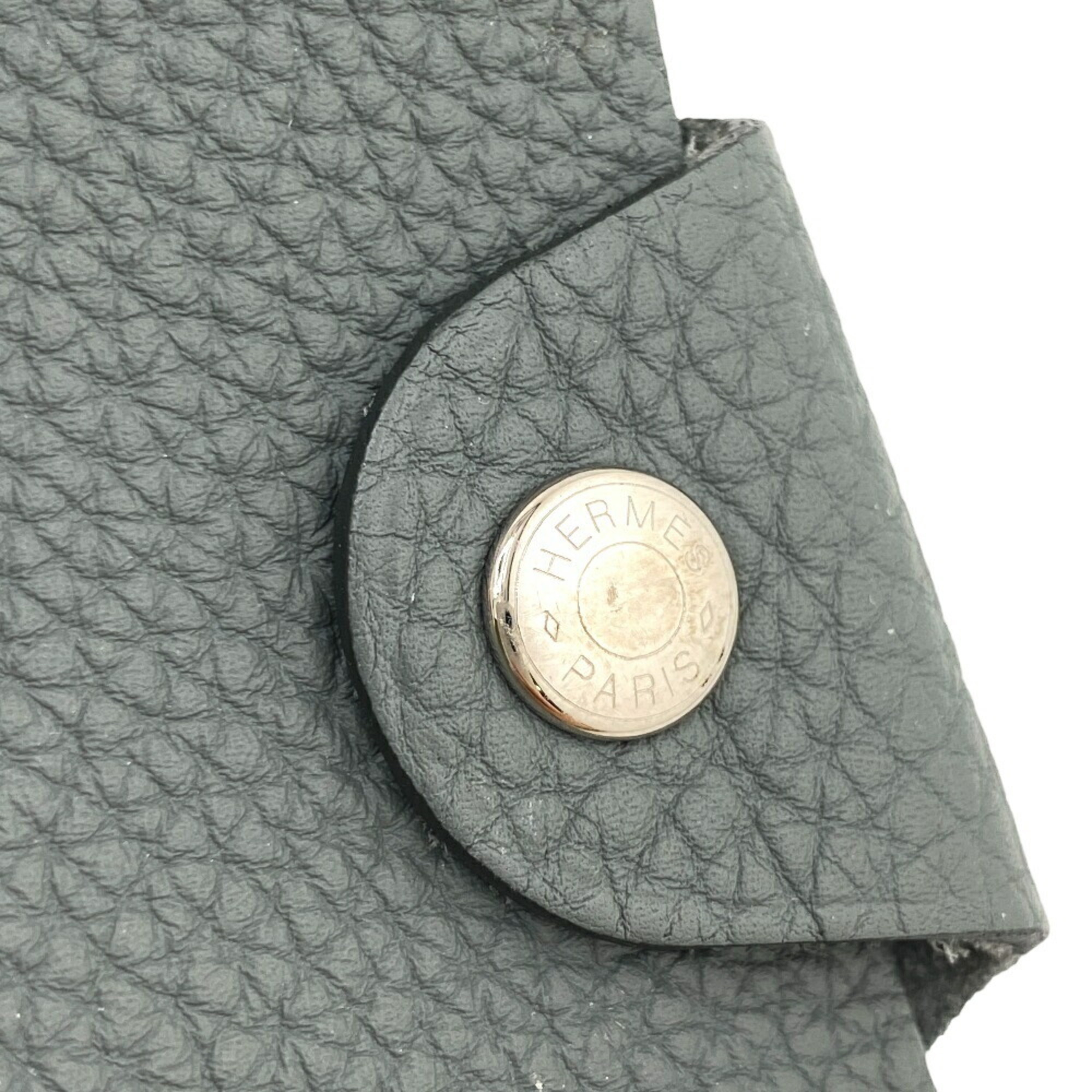 HERMES Ulysse Notebook Cover, Grey, Women's