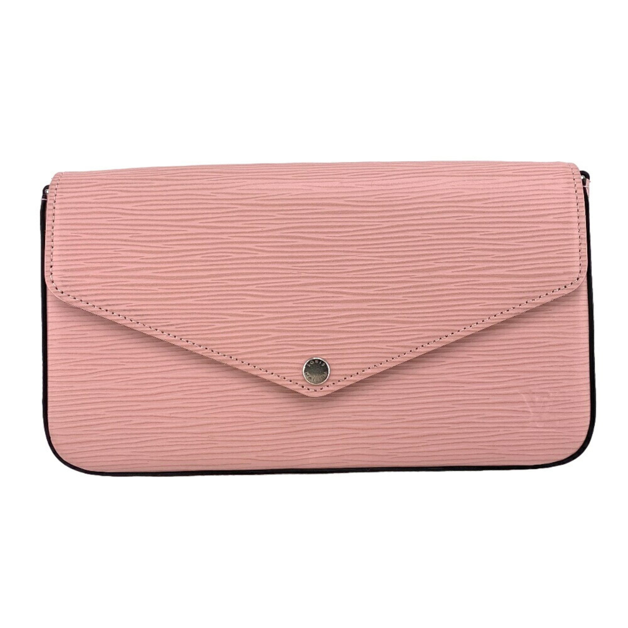 LOUIS VUITTON M62467 Pochette Felicie Chain Wallet Epi Long Pink Women's